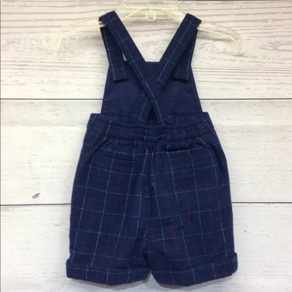 Janie & Jack Layette Boy Blue Wool Shortalls 0-3M - Picture 3 of 8